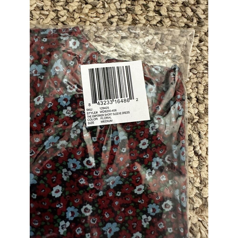 Wildfang The Empower Short Sleeve Shirt Dress Medium Unisex Floral Cinnamon NWT - Picture 5 of 5
